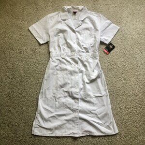 Dickies Modern Classic Medical Scrub Dress 84500 Small White NWT Nurse Costume